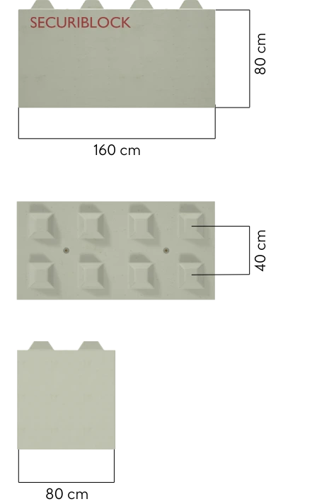 Plan bloc béton 160x80x80