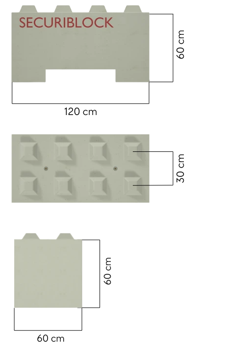 Plan bloc béton 120x60x60-F