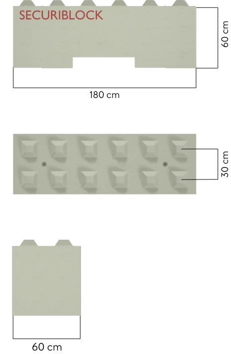 Plan bloc béton 180x60x60-F