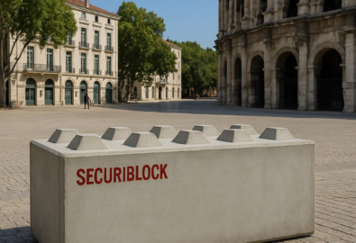 Bloc béton centre administratif Nîmes