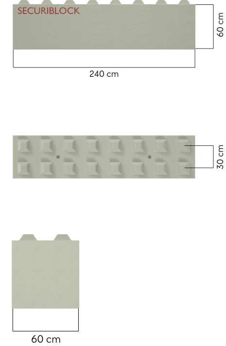 Plan bloc béton 240x60x60