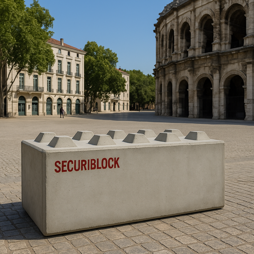 Bloc béton centre administratif Nîmes